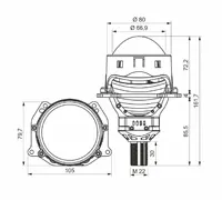 Автомобільні світлодіодні лінзи AMS ORIGINAL A3 3.0 F/R Автомобільні світлодіодні лінзи AMS ORIGINAL A3 3.0 F/R