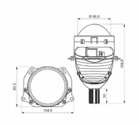 Автомобільні світлодіодні лінзи AMS ORIGINAL A2 3.0 F/R