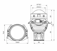 Автомобільні світлодіодні лінзи AMS ULTIMATE U6 3.0 F