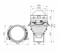 Автомобильные светодиодные линзы AMS ULTIMATE U8 3.0 F