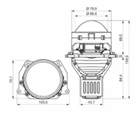 Автомобільні світлодіодні лінзи AMS ULTIMATE U7 LASER 3.0 F Автомобільні світлодіодні лінзи AMS ULTIMATE U7 LASER 3.0 F