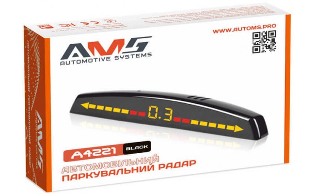 Паркувальний радар AMS A4221 Black Паркувальний радар AMS A4221 Black