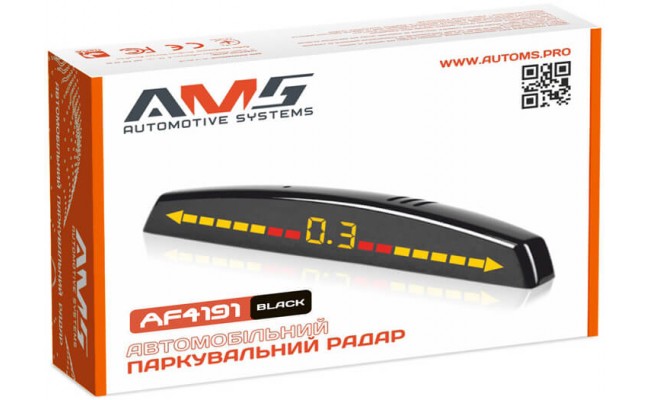 Парковочный радар AMS AF4191 Black Парковочный радар AMS AF4191 Black