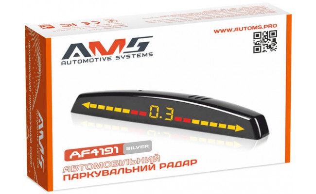 Парковочный радар AMS AF4191 Silver Парковочный радар AMS AF4191 Silver