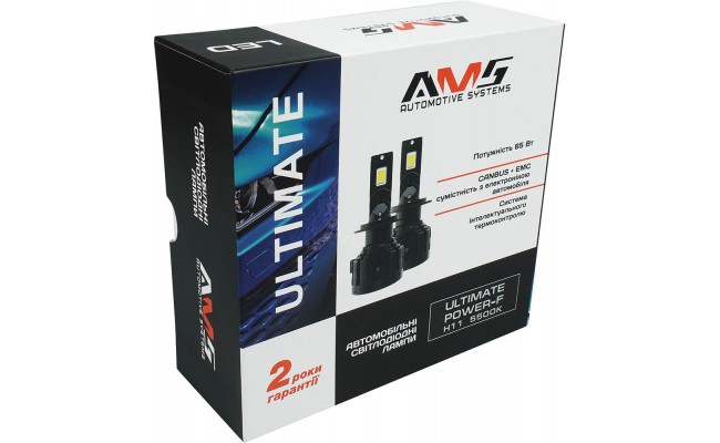 Светодиодные LED лампы AMS Ultimate Power-F H11 5500K CANBUS