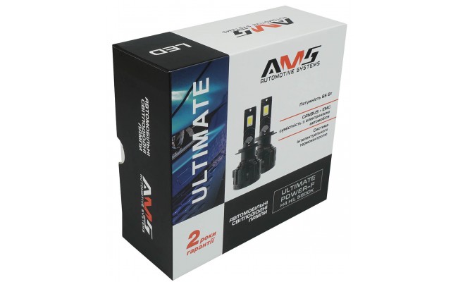 Світлодіодні LED лампи AMS Ultimate Power-F H4 H/L 5500K CANBUS Світлодіодні LED лампи AMS Ultimate Power-F H4 H/L 5500K CANBUS