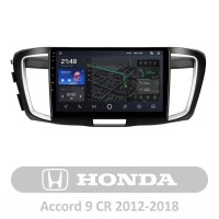 Штатна магнітола для Honda Accord 9 CR 2012-2018 AMS T1010 6+128 Gb 10"