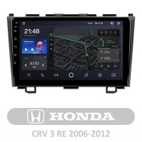 Штатная магнитола для Honda CR-V 3 RE 2006-2012 AMS T910 3+32 Gb 9"