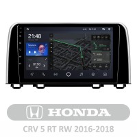 Штатная магнитола для Honda CR-V 5 RT RW 2016-2018 AMS T910 3+32 Gb 9"
