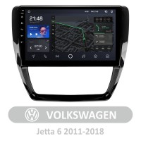 Штатная магнитола для Volkswagen Jetta 6 2011-2018 AMS T1010 6+128 Gb 10"