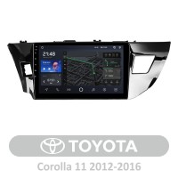 Штатная магнитола AMS T1010 6+128 Gb Toyota Corolla 11 2012-2016 (A) 10"