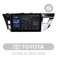 Штатная магнитола AMS T1010 3+32 Gb Toyota Corolla 11 2012-2016 (B) 10"