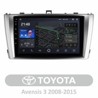 Штатна магнітола AMS T910 6+128 Gb Toyota Avensis 3 2008-2015 9"