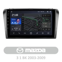Штатная магнитола AMS T910 3+32 Gb Mazda 3 1 BK 2003-2009 9"