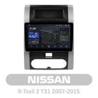 Штатная магнитола для Nissan X-Trail 2 T31 2007-2015 AMS T1010 6+128 Gb 10"