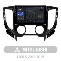 Штатная магнитола AMS T910 3+32 Gb Mitsubishi L200 5 2015-2019 Manual air conditioning 9"