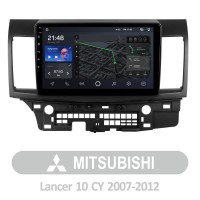 Штатная магнитола AMS T1010 6+128 Gb Mitsubishi Lancer 10 CY 2007-2012 (A) 10"