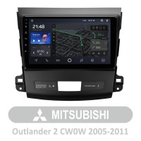 Штатная магнитола AMS T910 6+128 Gb Mitsubishi Outlander 2 CW0W 2005-2011 (A) 9"