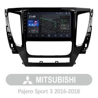 Штатная магнитола AMS T910 3+32 Gb Mitsubishi Pajero Sport 3 2016-2018 9"