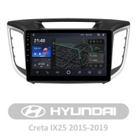 Штатна магнітола AMS T1010 6+128 Gb Hyundai Creta IX25 2015-2019 10"