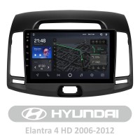 Штатна магнітола AMS T910 6+128 Gb Hyundai Elantra 4 HD 2006-2012 9"