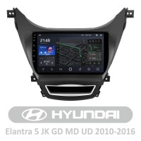 Штатна магнітола AMS T910 6+128 Gb Hyundai Elantra 5 JK GD MD UD 2010-2016 9"