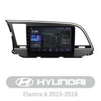 Штатна магнітола AMS T910 6+128 Gb Hyundai Elantra 6 2015-2018 (A) 9"