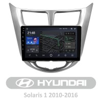Штатна магнітола AMS T910 6+128 Gb Hyundai Solaris 1 2010-2016 9"