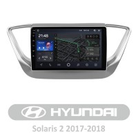 Штатна магнітола AMS T910 6+128 Gb Hyundai Solaris 2 2017-2018 (B) 9"