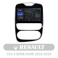 Штатная магнитола AMS T1010 3+32 Gb Renault Clio 4 BH98 KH98 2016-2019 10"