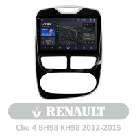 Штатная магнитола AMS T1010 3+32 Gb Renault Clio 4 BH98 KH98 2012-2015 10"