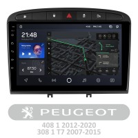 Штатная магнитола AMS T910 6+128 Gb Peugeot 408 1 T7 2012-2020 For Peugeot 308 2007-2015 9"