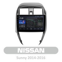 Штатна магнітола AMS T1010 6+128 Gb Nissan Sunny 2014-2016 10"