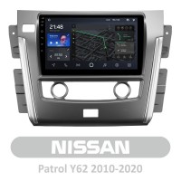 Штатна магнітола AMS T1010 6+128 Gb Nissan Patrol Y62 2010-2020 10"