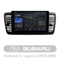 Штатная магнитола AMS T910 3+32 Gb Subaru Outback 3 Legacy 4 2003-2009 9"