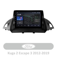 Штатна магнітола AMS T910 3+32 Gb Ford Kuga 2 Escape 3 2012-2019 9"