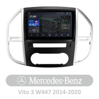 Штатная магнитола AMS T1010 6+128 Gb Mercedes-Benz Vito 3 W447 2014-2020 10"