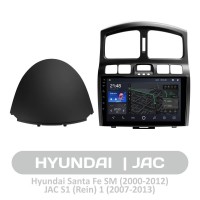 Штатная магнитола AMS T910 6+128 Gb Hyundai Santa Fe SM 2000-2012 For JAC S1 (Rein) 1 2007-2013 9"