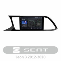 Штатна магнітола AMS T910 6+128 Gb Seat Leon 3 2012-2020 9"