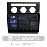 Штатна магнітола AMS T1010 6+128 Gb Volkswagen Touran 1 2003-2010 (B) 10"
