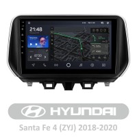 Штатная магнитола AMS T1010 3+32 Gb Hyundai Santa Fe 4 (ZYJ) 2018-2020 10"
