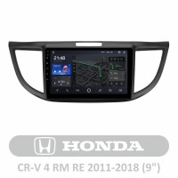 Штатная магнитола AMS T910 6+128 Gb Honda CR-V 4 RM RE (9 inch) 2011-2018 (B) 9"