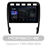 Штатная магнитола AMS T910 6+128 Gb Porsche Cayenne I 1 9PA 2002-2010 9"