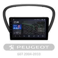 Штатна магнітола AMS T910 6+128 Gb Peugeot 607 2004-2010 9"