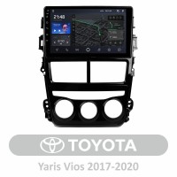 Штатная магнитола AMS T910 6+128 Gb Toyota Yaris Vios 2017-2020 9" (A)