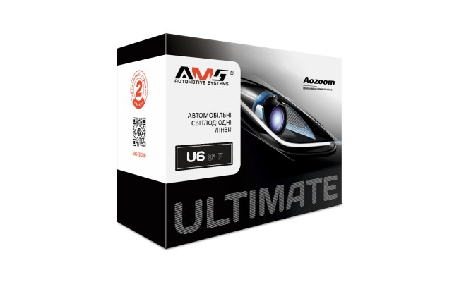Автомобильные светодиодные LED линзы AMS ULTIMATE U6 5500K 3" F