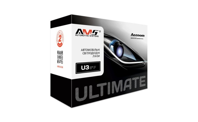 Автомобільні світлодіодні LED лінзи AMS ULTIMATE U3 3.0" F