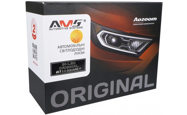 Автомобильные светодиодные (LED) линзы AMS ORIGINAL A7 Square 3" F
