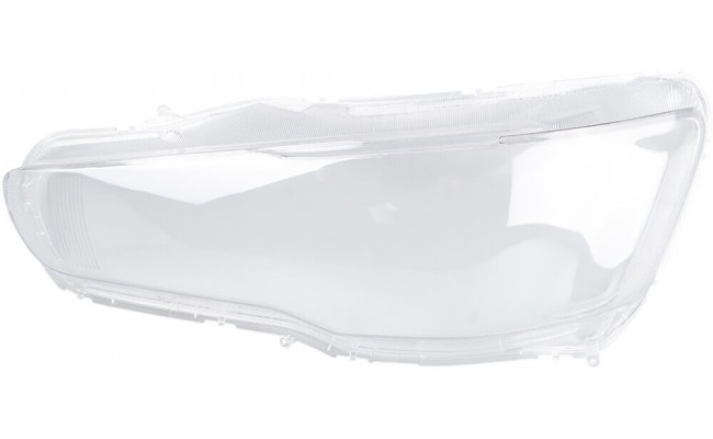 Стекло фары для Mitsubishi Lancer Evoluton Evo X 2007-2017 (левое)