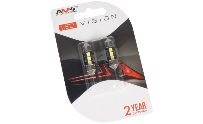 Світлодіодні LED лампи AMS Vision C5W V3 T11 28 5500K